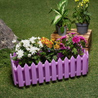 Кашпо Inbloom Заборчик 32х15.5х11см, PP, 4 цвета 164-003