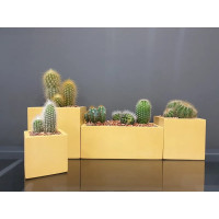 Кашпо Вещицы Квадро 1.3 л, желтый Kras1