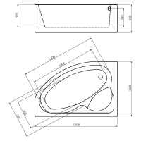 Акриловая ванна GEMY G9009 B L