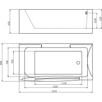 Акриловая ванна GEMY G9055 K R