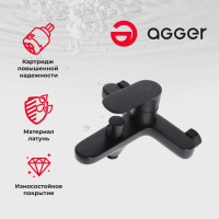 Душевая система Agger черного цвета A0293544