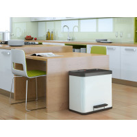 Мусорный контейнер Hailo Öko trio Plus L, 3х9 л, сталь, белый 0633-230