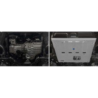 Защита картера Rival для faw bestune t77 cvt 2021-н.в., алюминий 3 мм, штампованная 333.8011.1