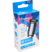Зарядное устройство от прикуривателя автомобиля КОСМОС 2хUSB 18Вт KCCH18WUSB2