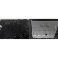 Защита картера faw besturn b70 2023-н.в., алюминий 3 мм, с крепежом, штампованная, Rival 333.8012.1