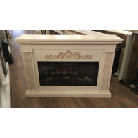 Каминокомплект InterFlame Шелтон Ареал 40 бежевый с золотой патиной с FREESPACE 40 ЗП