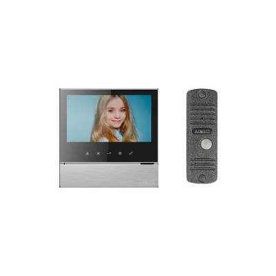 Комплект видеодомофона и вызывной панели COMMAX CDV-70H2 SilverBlackSmog/AVC305S