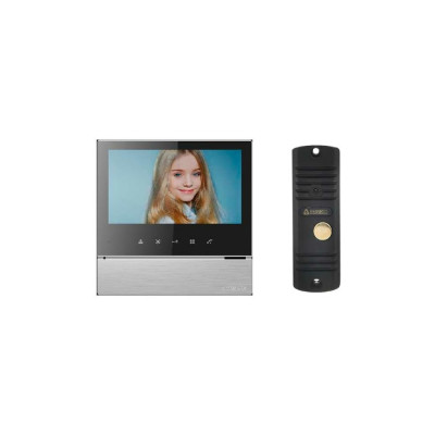 Комплект видеодомофона и вызывной панели COMMAX CDV-70H2 SilverBlackSmog/AVC305B