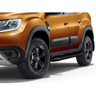 Алюминиевые пороги для Nissan Terrano 2014-/Renault Duster 2011-2015- Rival Black F173ALB.4701.3