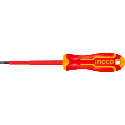 INGCO Отвертка диэлектрическая плоская SL4x100 мм HISD814100