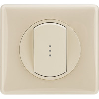 Лицевая панель Legrand Программа Celiane выключатель/переключатель Кат. № 0 670 01/02/31/32 с подсветкой слоновая кость 066210