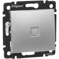 Выключатель Legrand одноклавишный с подсветкой Legrand Valena 10А 250В схема 1L безвинтовые зажимы алюминий 694340