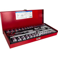 Набор двенадцатигранных торцевых головок с принадлежностями 3/8", 6-22мм, 1/4"-13/16", 36шт KING TONY 3036CR