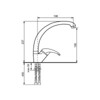 Смеситель для кухни ULGRAN U-007 цвет: ультра-черный U-007-344