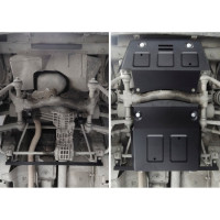 Защита картера, КПП и переднего редуктора Rival для Chevrolet Niva 2002-2020/Lada Niva 2123 2020-н.в., сталь 3 мм, с крепежом, K222.1022.1