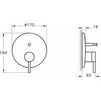 Набор встроенной душевой системы Vitra Origin A4926636EXP