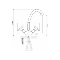 Смеситель для кухни Ekko E4112