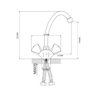 Смеситель для кухни Ekko E4112-3