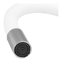 Смеситель для кухни Ekko гибкий излив с гайкой белый E4205-E55