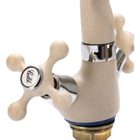 Смеситель для кухни с гайкой Ekko бежевый E5408-21