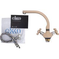 Смеситель для кухни с гайкой Ekko бежевый E5408-21