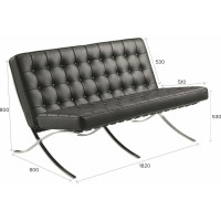 Диван Everprof Barcelona-3 экокожа черный EP-03C PU Black