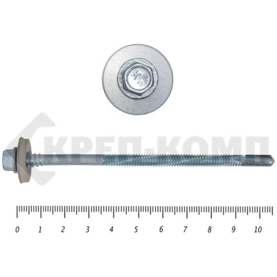 Саморез для сэндвич-панелей КРЕП-КОМП удлинённое сверло 15 мм, 6,3/5,5х105 Kn 50 шт. ссп105мф