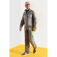 Костюм СОЮЗСПЕЦОДЕЖДА Прогресс, темно-серый/светло-серый/лимон, р. 52-54 рост 170-176 2000000066660