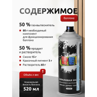 Акриловая универсальная эмаль REF (оранжево-красный; 520 мл) 0006