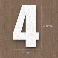 Цифра из металла на дом/ворота/забор Промсвязь 4_I, L=400 мм PSN4I400