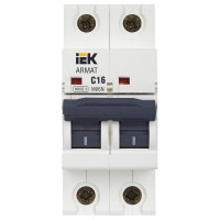 Автоматический выключатель IEK ARMAT M06N 2P C 16А AR-M06N-2-C016