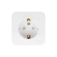 Наружная розетка Systeme Electric Blanca Белый, с заземлением, со шторками, 16А, 250В SE BLNRA011111