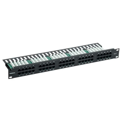 Патч-панель GENERICA телефонная 1U кат. 3 RJ45 50 портов Krone PP50-1UC03U-K05-G