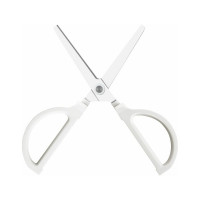 Ножницы для резки DELI Nusign, офисные, 170 мм, ручки пластиковые, титановое покрытие, сталь, белые ENS051-white