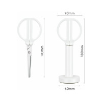 Ножницы для резки DELI Nusign, офисные, 170 мм, ручки пластиковые, титановое покрытие, сталь, белые ENS051-white