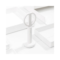 Ножницы для резки DELI Nusign, офисные, 170 мм, ручки пластиковые, титановое покрытие, сталь, белые ENS051-white