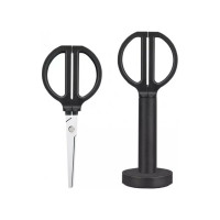 Ножницы для резки DELI Nusign, офисные, 170 мм, ручки пластиковые, титановое покрытие, сталь, черные ENS051-black