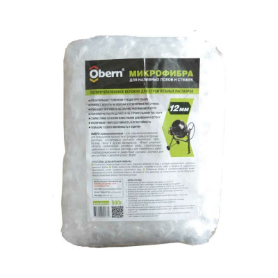 Фиброволокно полипропиленовое Obern 12 мм для наливных полов и стяжек 0,5 кг 16827
