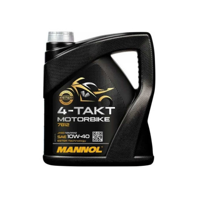 Масло синтетическое моторное 4-TAKT MOTORBIKE 10W-40 4 л для мотоциклов MANNOL 1963