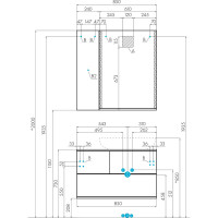 Зеркало AQUATON Терра 61 Дуб Кантри 1A247302TEDY0 00060758