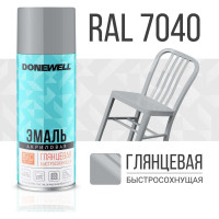 Эмаль универсальная акриловая DONEWELL RAL 7040 серая глянцевая DW-A7040