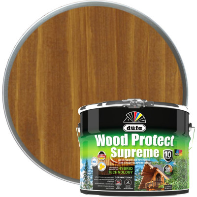 Пропитка Dufa WOOD PROTECT Supreme, тиковое дерево 9 л МП00-008526