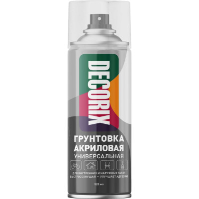 Аэрозольная акриловая грунтовка Decorix (матовая; бесцветная; 520 мл) 0108-31 DX