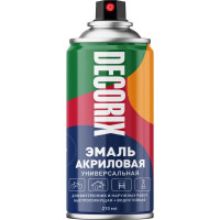Аэрозольная акриловая эмаль Decorix (универсальная; белый; матовый; 210 мл) 0110-24 DX