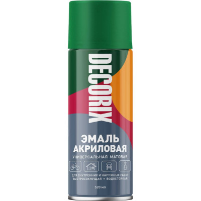 Аэрозольная акриловая эмаль Decorix (универсальная; зеленый; матовый; 520 мл) 0101-35 DX