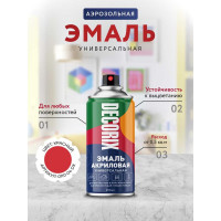 Аэрозольная акриловая эмаль Decorix (универсальная; красный; 210 мл) 0110-04 DX
