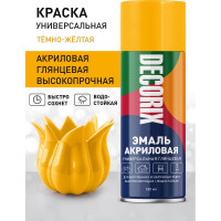 Аэрозольная акриловая эмаль Decorix (универсальная; темно-желтый; 520 мл) 0101-16 DX