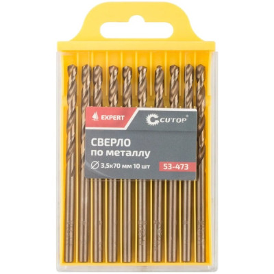 Сверло по металлу EXPERT 10 шт, 3.5x70 мм CUTOP 53-473