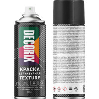 Аэрозольная текстурная краска Decorix Texture (структурная; матовая; черный; 520 мл) 0148-02 DX