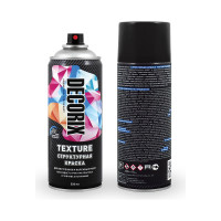Аэрозольная текстурная краска Decorix Texture (структурная; матовая; черный; 520 мл) 0148-02 DX
